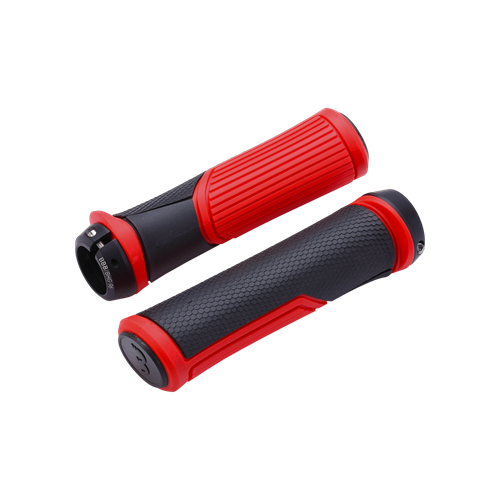 Ручки руля BBB BHG-96 "Cobra" 142мм черно-красные с замком (8716683111316)