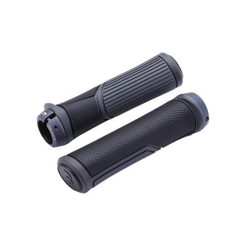 Ручки руля BBB BHG-96 "Cobra" 142мм черно-серые с замком (8716683111309)