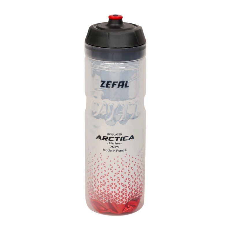 Фляга Zefal "Arctica 75" (1 673) 750мл термос пластик / пластик, кришка Lock-Cap System, сріблясто-черв. (3420586600307)