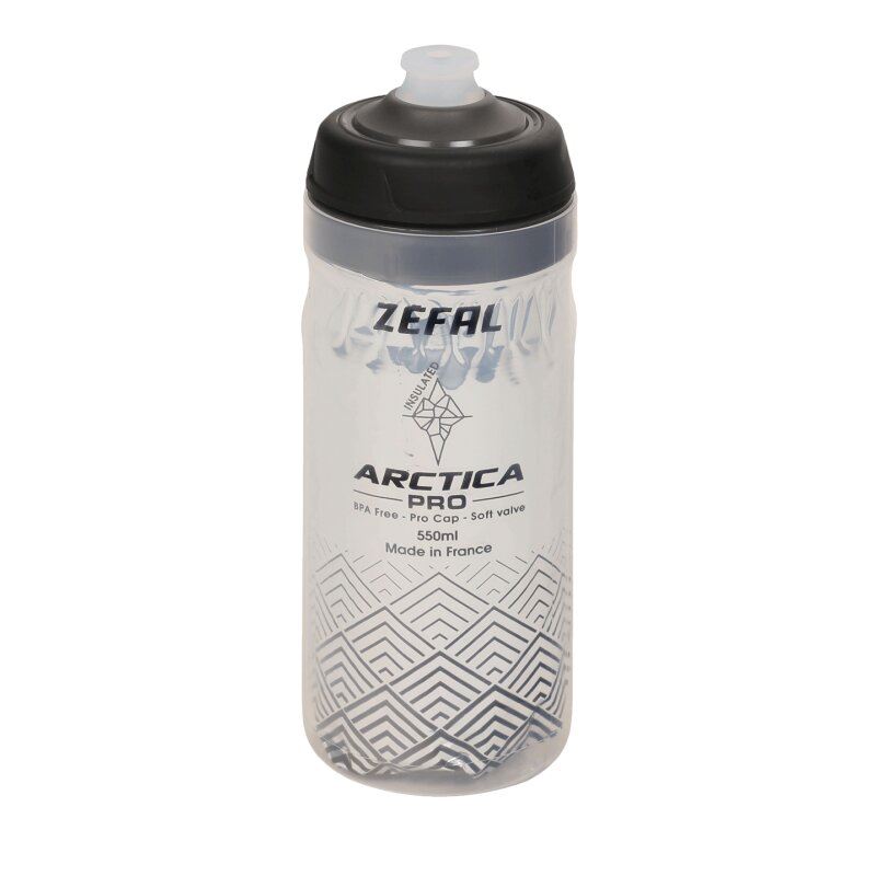 Фляга Zefal "Arctica Pro 55" (1668) 550мл термос пластик / пластик, кришка Lock-Cap System, сріблясто-чорна (3420586600253)