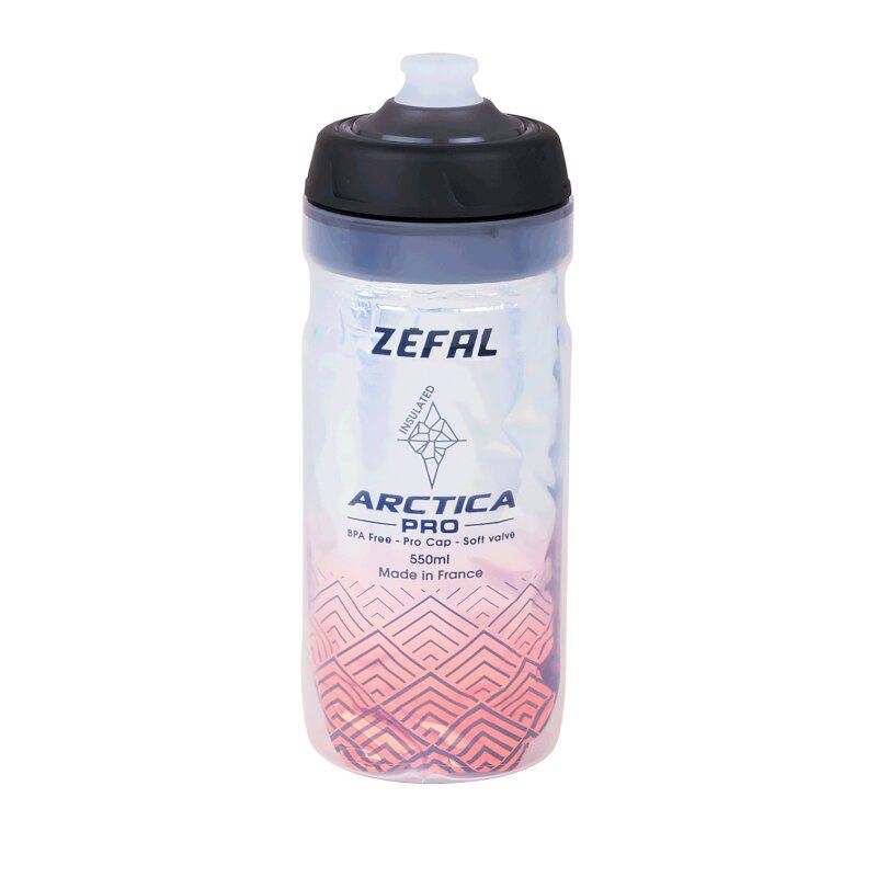 Фляга Zefal "Arctica Pro 55" (1669) 550мл термос пластик / пластик, кришка Lock-Cap System, сріблясто-червона (3420586600260)