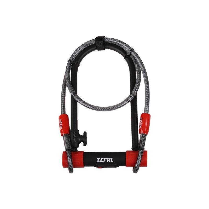 Замок Zefal "K-Traz U13 Cable" вело/мото, (4944B) 13мм, 3 ключа, 115*230мм, +кабель 10*1200мм, черный (3420584944212)