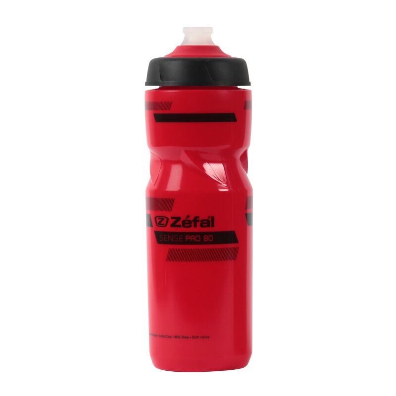 Фляга Zefal "Sense Pro 80" (1460) 800мл пласт., Різьблень. кришка Lock-Cap System, червона