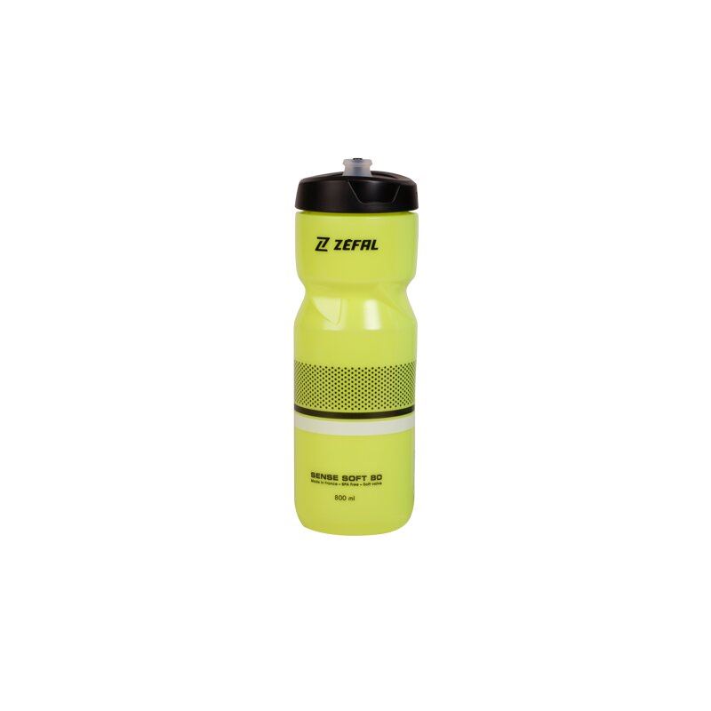 Фляга Zefal "Sense Soft 80" (157I) 800мл пласт., Різьблень. кришка Soft-Cap System, неоново-жовтий. (3420581572524)