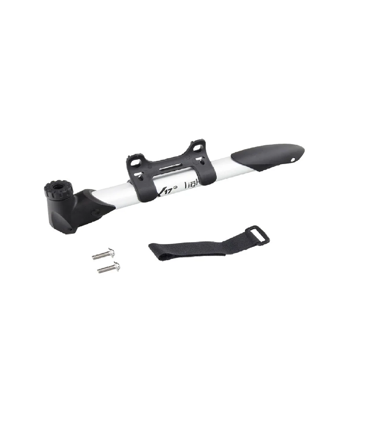 Насос X17 Light алюм. 9", легкий, schrader/presta, серебристо-черн.