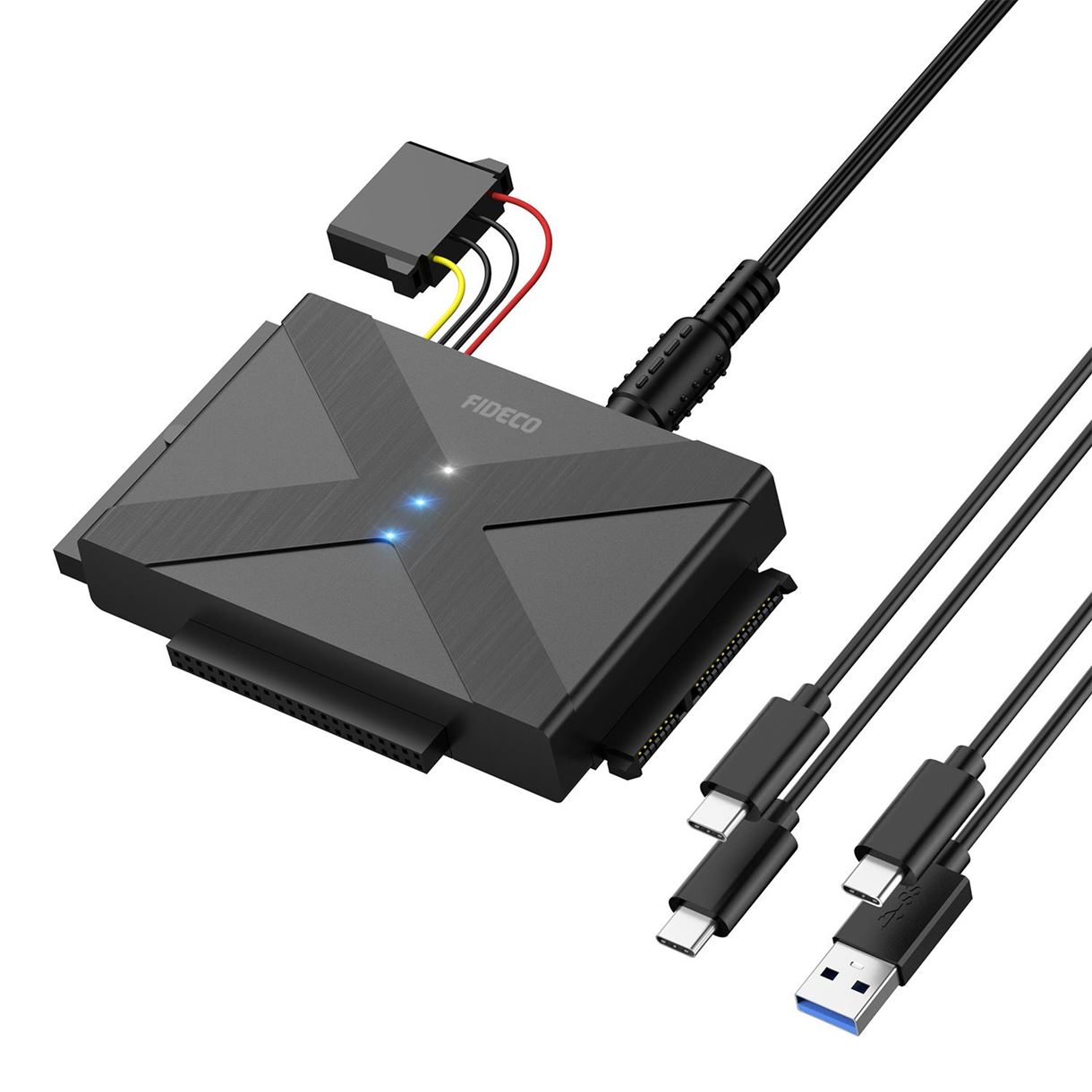 Док-станція Fideco для 2.5"/3.5" SATA/IDE HDD/SSD USB Type-C 3.2 (FDS3SC0SI3PB 2629) Чорна