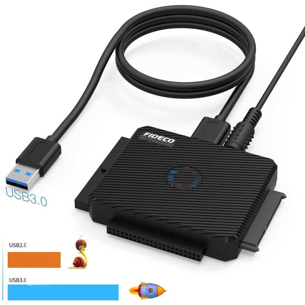 Док-станція Fideco для 2.5"/3.5" SATA/IDE HDD/SSD USB 3.0 (FDS4SA0SI3PB 2636) Чорна