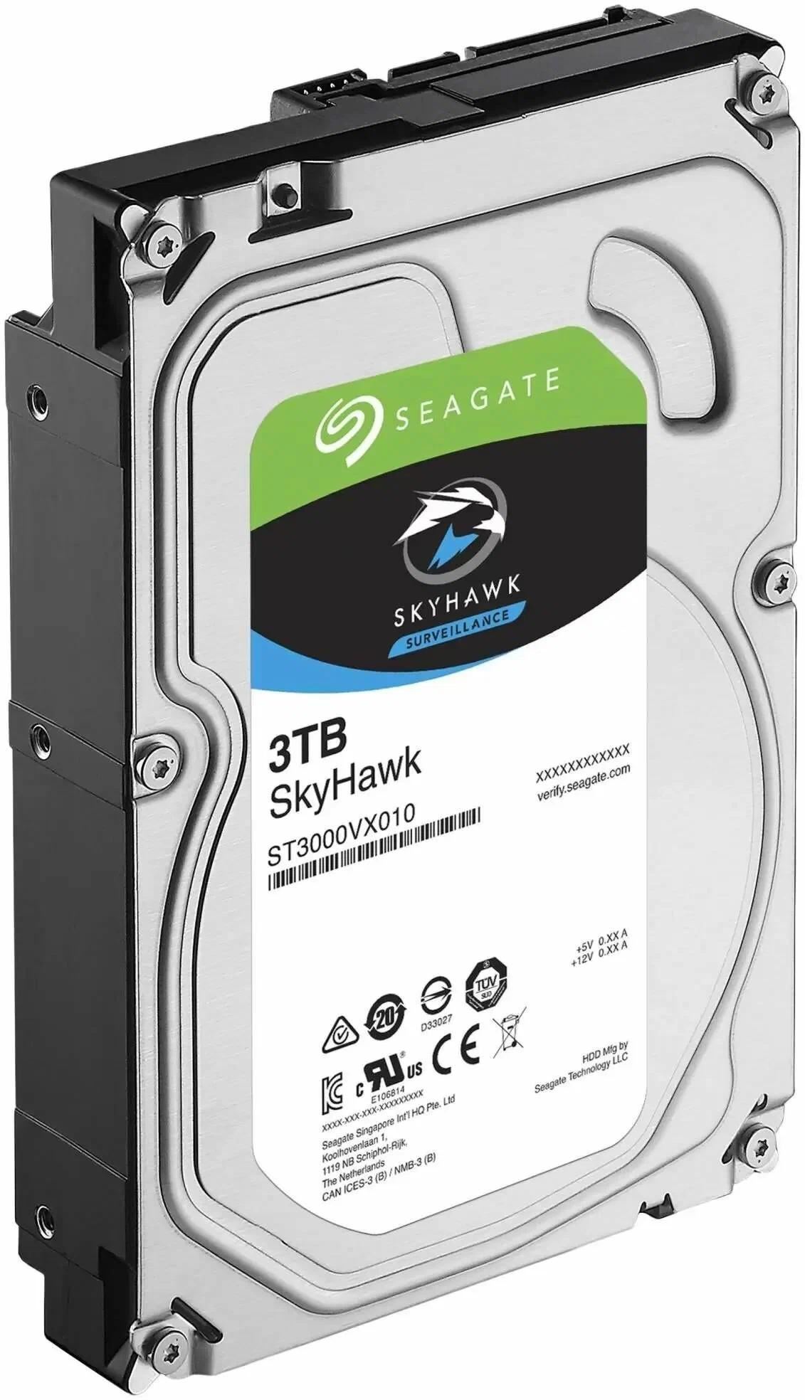 Жесткий диск Seagate SkyHawk Surveillance 3TB 5900rpm 64MB 3.5 SATA III (ST3000VX010 7027) Refurbished