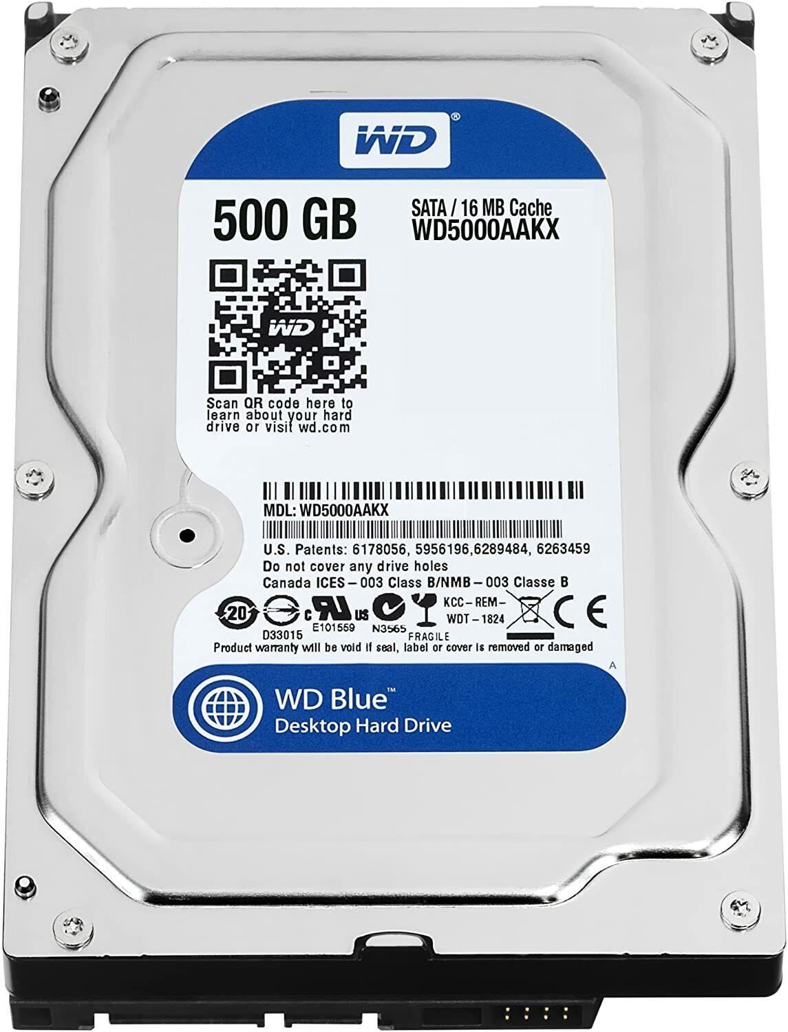 Жесткий диск Western Digital Blue 500GB 7200rpm 16MB 3.5 SATA III (WD5000AAKX 7089) Refurbished