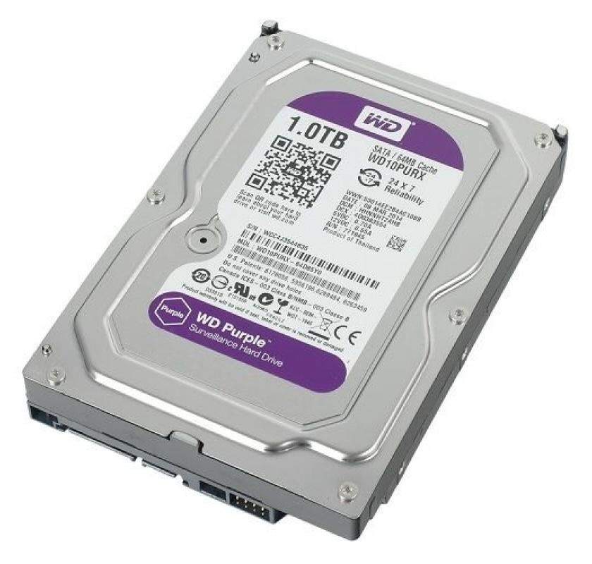 Жесткий диск Western Digital Purple 1TB 5400rpm 64MB 3.5 SATA III (WD10PURX 7126) Refurbished