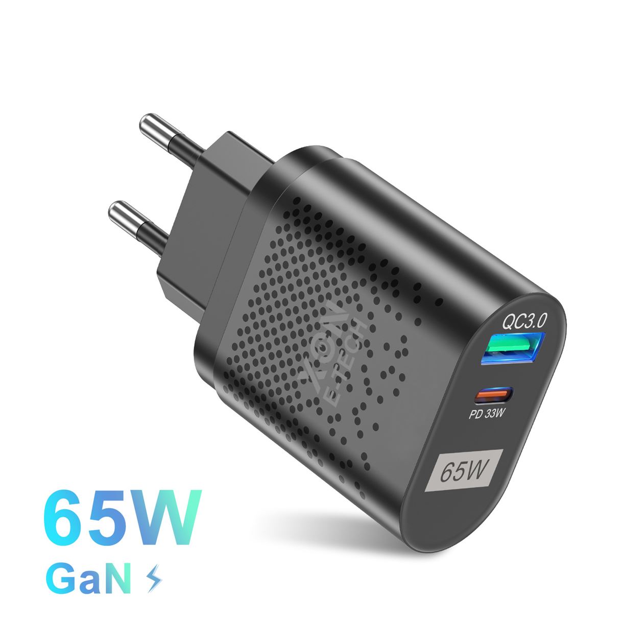 Зарядний пристрій XON PowerCharge 65W (PD33) USB Type-C (PCWB065033A1С1B 6051) Чорний