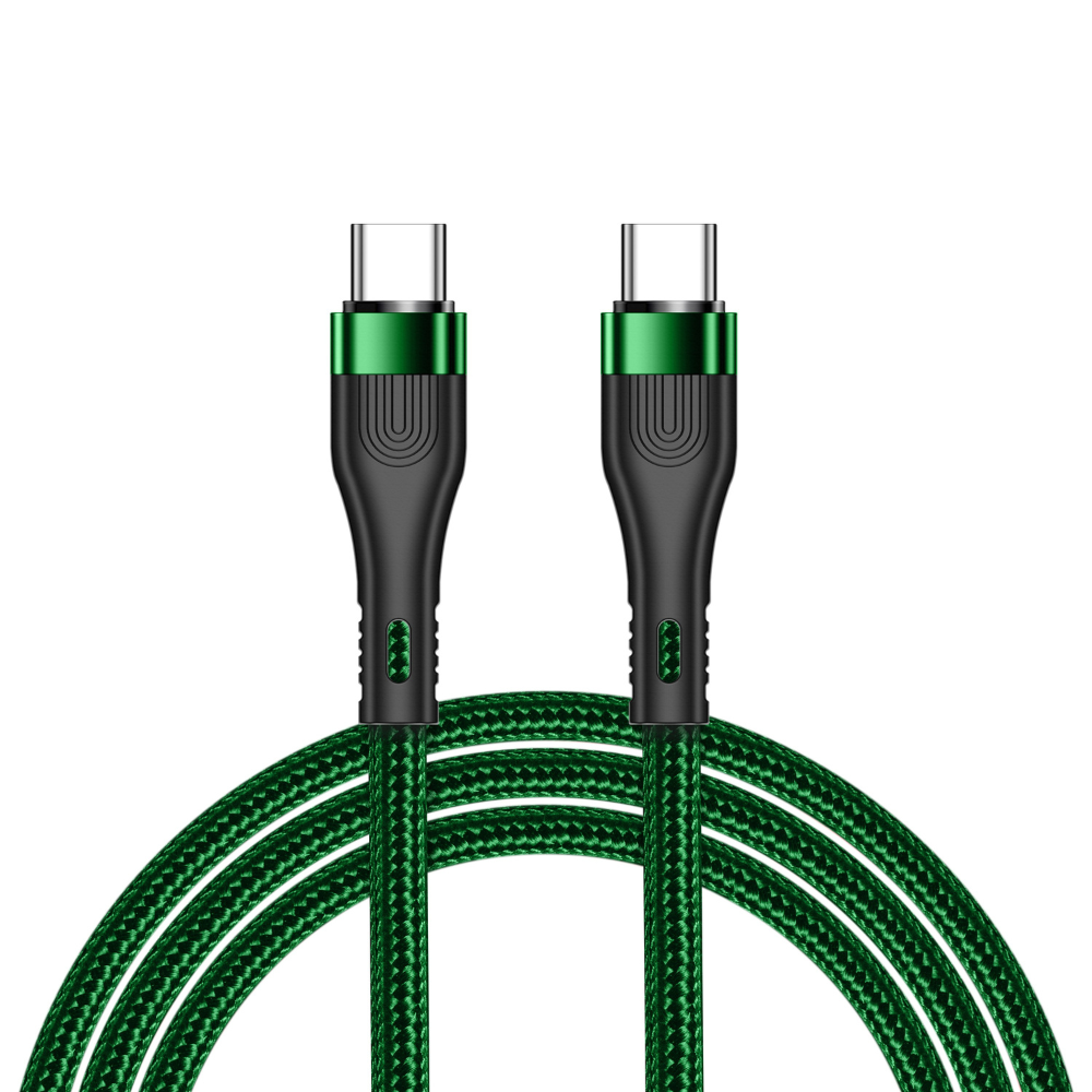 Кабель XON SmartCable Type-C - Type-C PD 100W 2м MaxCharge (SC302C1W2G 3343) Зеленый