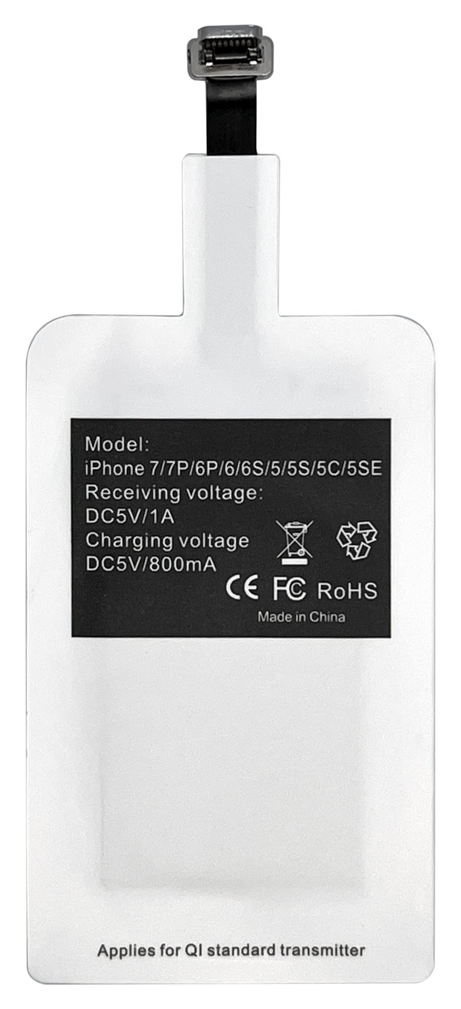 Бездротовий зарядний адаптер XON AirCharge A2 для iPhone 5/5S/SE/6/6S/7 (Lightning) White (AA02LW 031)
