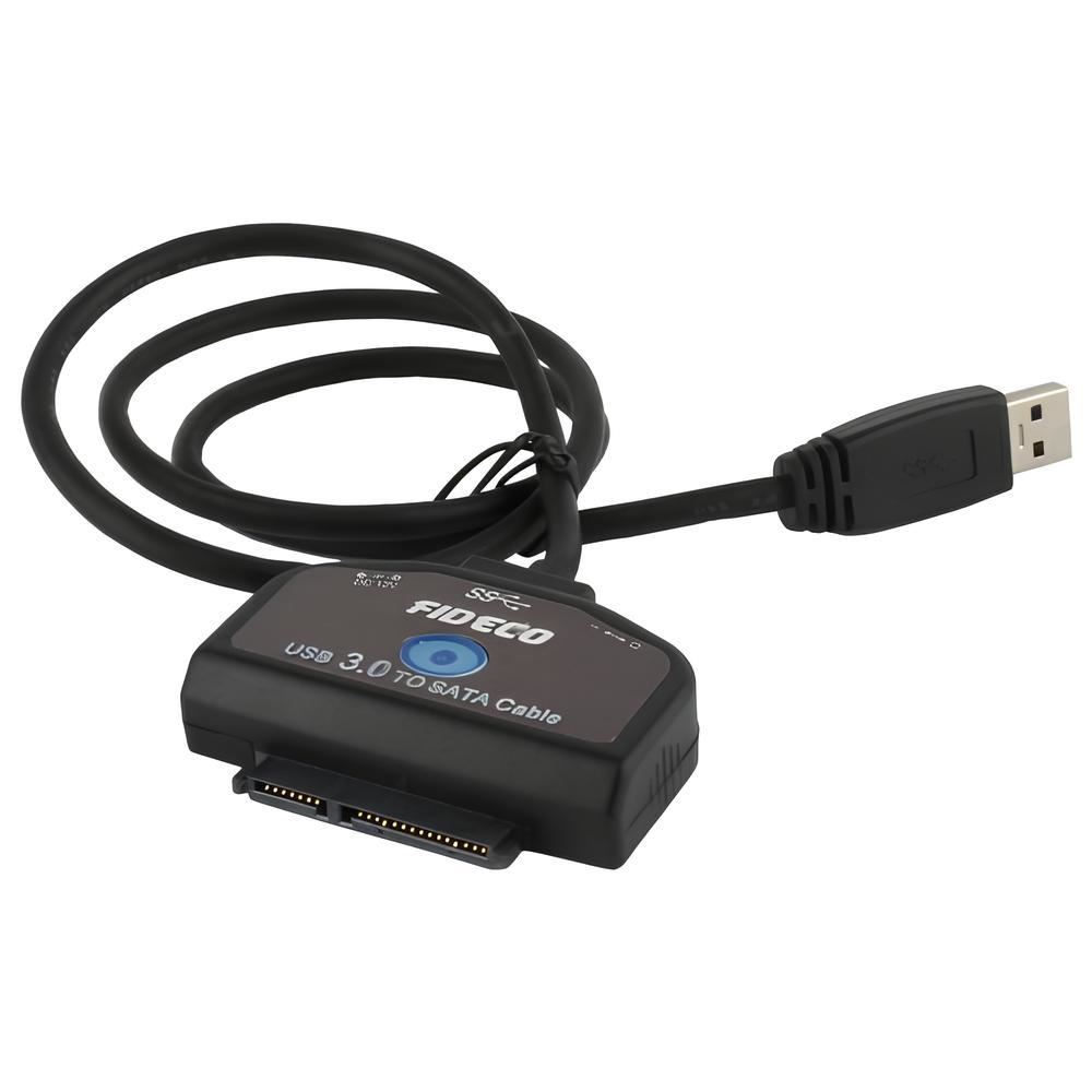 Адаптер Fideco з живленням для 2.5"/3.5" SATA HDD/SSD USB 3.0 (FMC2PA0SA1PB 2681) Чорна
