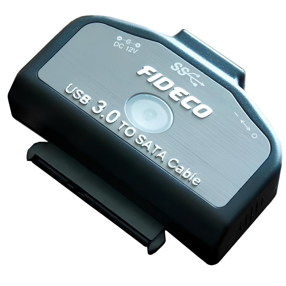 Адаптер Fideco з живленням для 2.5"/3.5" SATA HDD/SSD USB 3.0 (FMC2PA0SA1PB 2681) Чорна