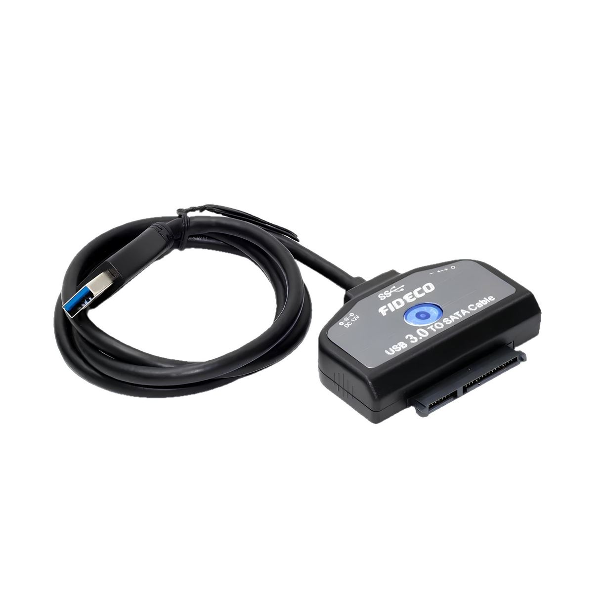 Адаптер Fideco з живленням для 2.5"/3.5" SATA HDD/SSD USB 3.0 (FMC2PA0SA1PB 2681) Чорна