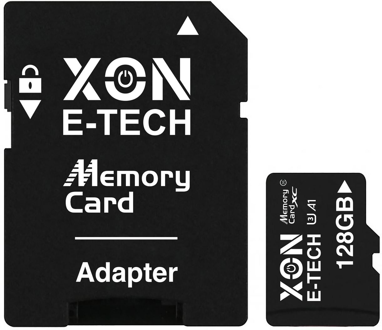 Карта памяти XON microSDXC 128GB Class 30 (A1) UHS-I/U3 + SD adapter (MCSX3128BA 0397) Черная