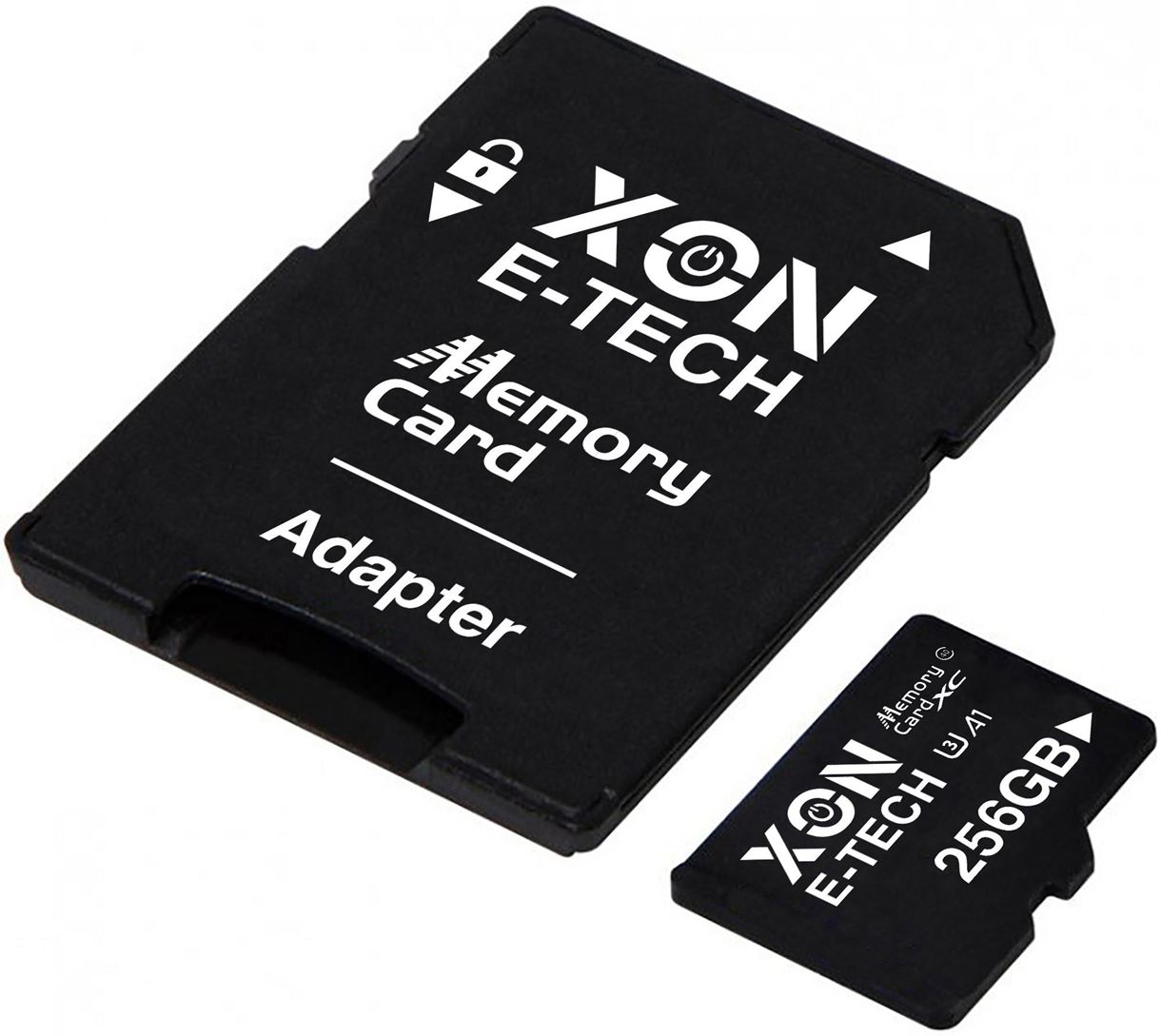 Карта памяти XON microSDXC 256GB Class 40 (A1) UHS-I/U3 + SD adapter (MCXC4256BA 3534) Черная