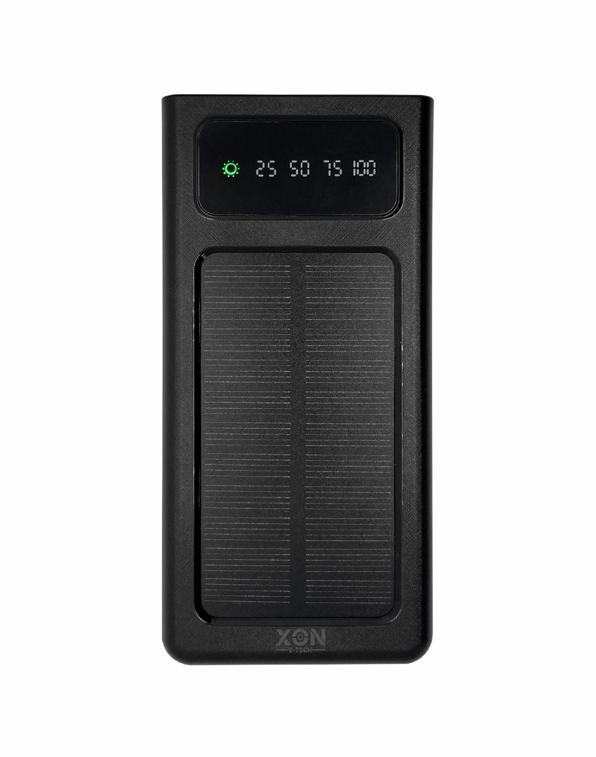 Портативна батарея 10000 mAh з функцією зарядки від сонячної енергії XON PowerBank SolarLink (SC1S 3227) Чорна