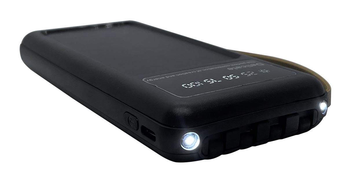 Портативная батарея 10000 mAh с функцией зарядки от солнечной энергии XON PowerBank SolarLink (SC1S 3227) Черная