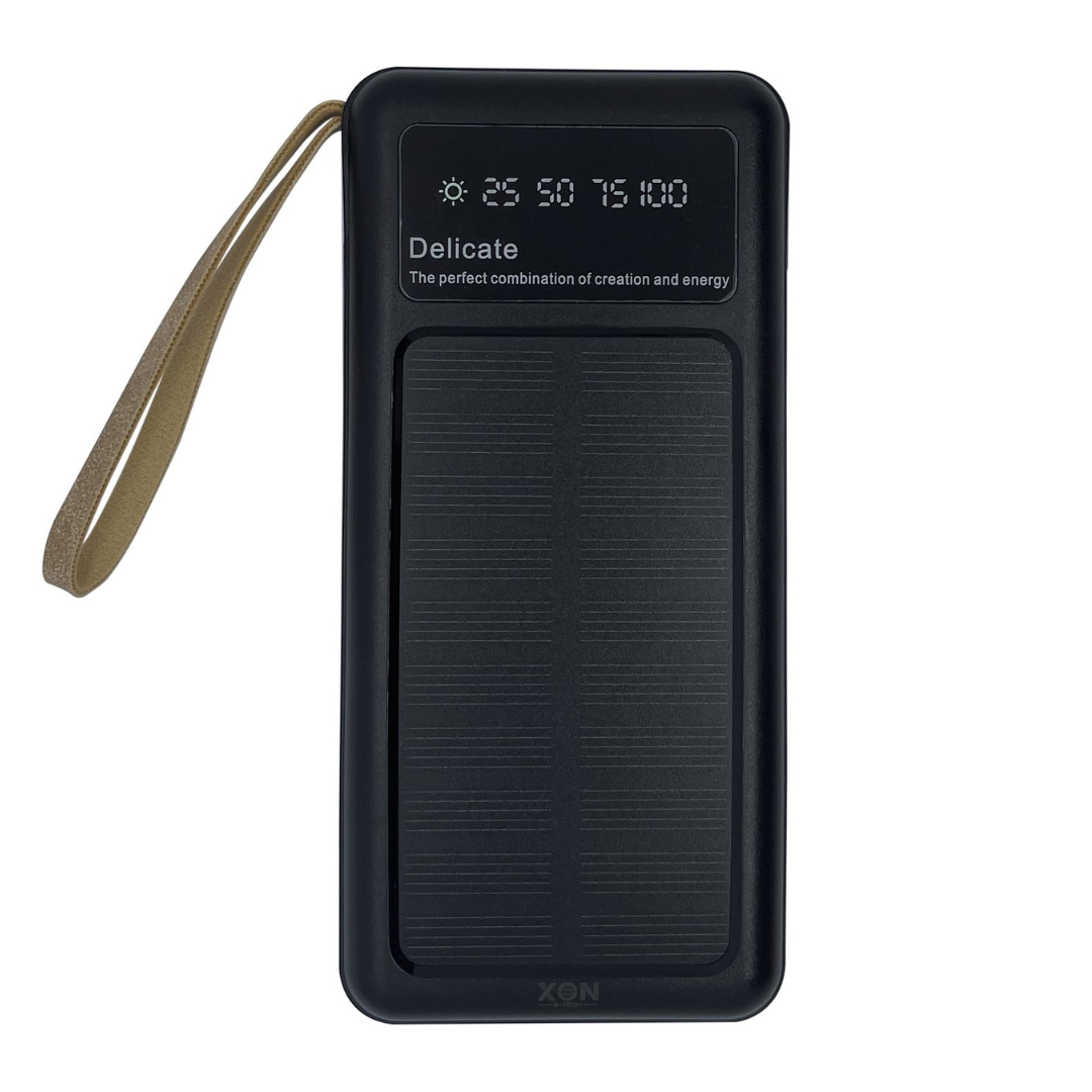 Портативная батарея 10000 mAh с функцией зарядки от солнечной энергии XON PowerBank SolarLink (SC1S 3227) Черная