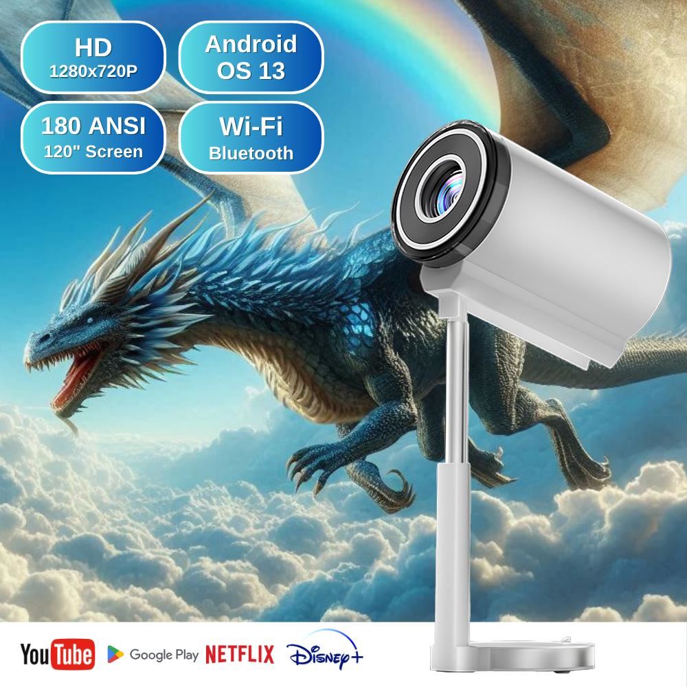 Проектор XON SmartView X-Flex 1280x720P, 4K, Wi-Fi, Android, 6000Lm (XVPF1207AW 3558) Білий