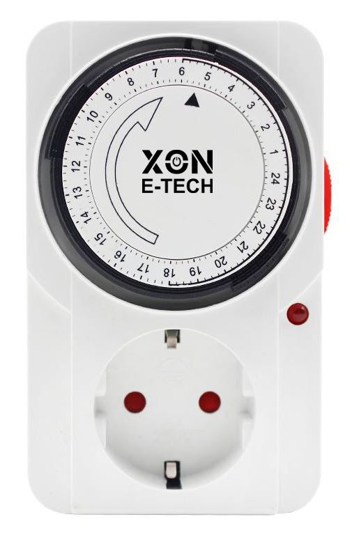 Розетка с таймером электро-механическая суточная XON E-Tech SwitchTimer X232 16А 230В Белая (XSTLB012415W 7300)
