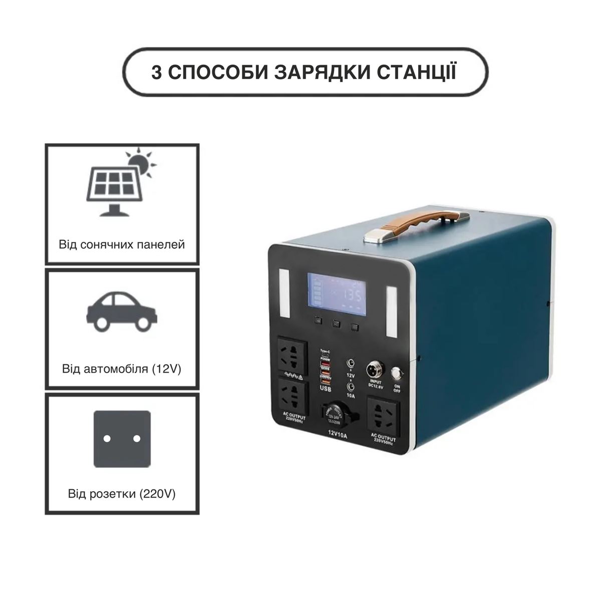 Зарядна станція XON 1024Вт*год 1000Вт PowerStation XE1010 (PSXE100102B)