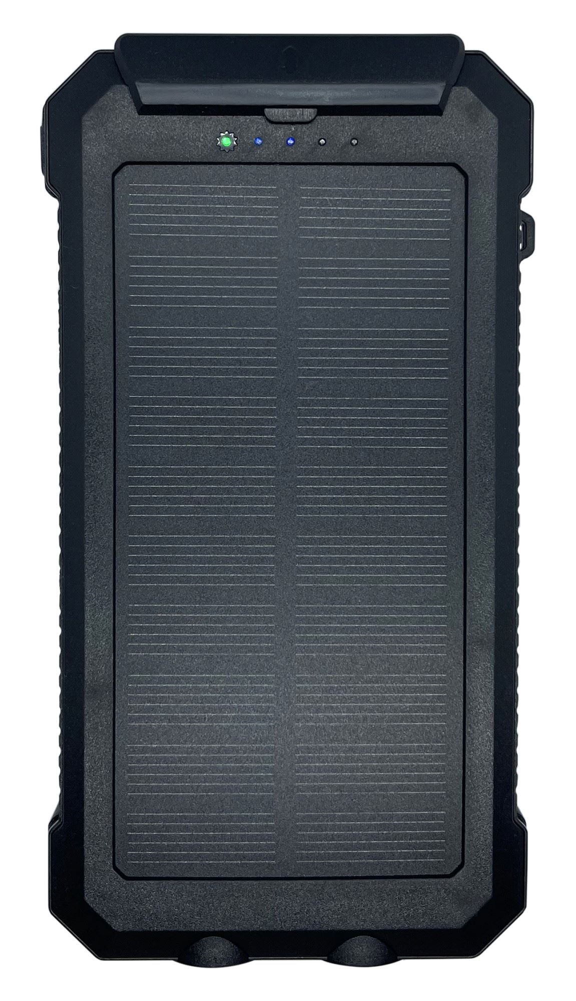 Портативна батарея 20000 mAh з функцією зарядки від сонячної батареї XON PowerBank SolarCharge (TC2S) Black (5060948063265)
