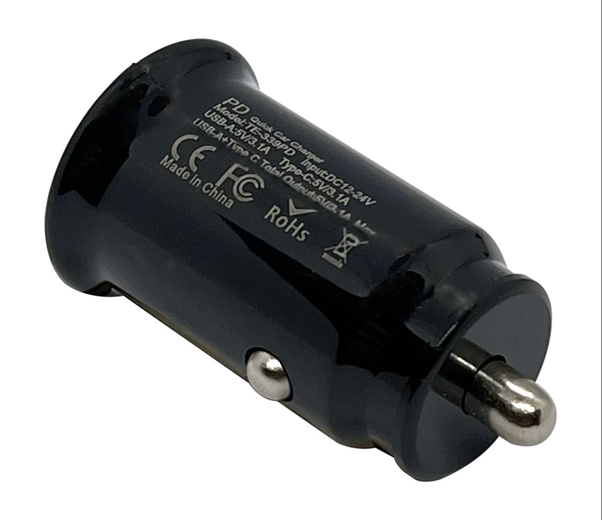 Автомобільний зарядний пристрій XON UniLink Type-C 15W (PD15) + 5V/3.1A Black (CU00AC31AB 3395)