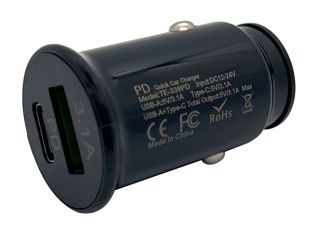 Автомобільний зарядний пристрій XON UniLink Type-C 15W (PD15) + 5V/3.1A Black (CU00AC31AB 3395)