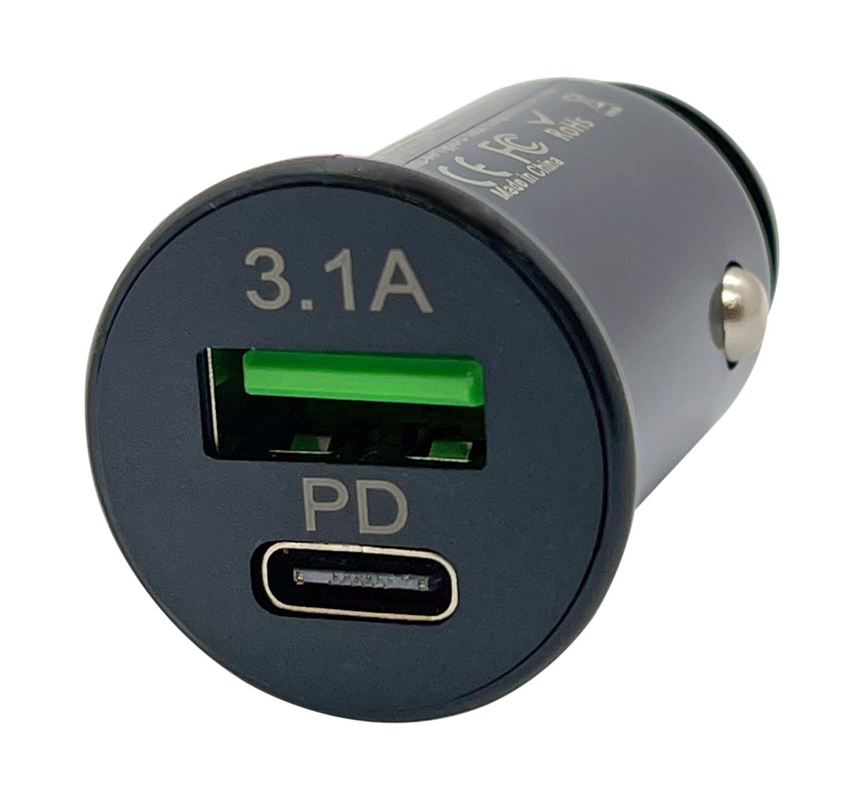 Автомобільний зарядний пристрій XON UniLink Type-C 15W (PD15) + 5V/3.1A Black (CU00AC31AB 3395)