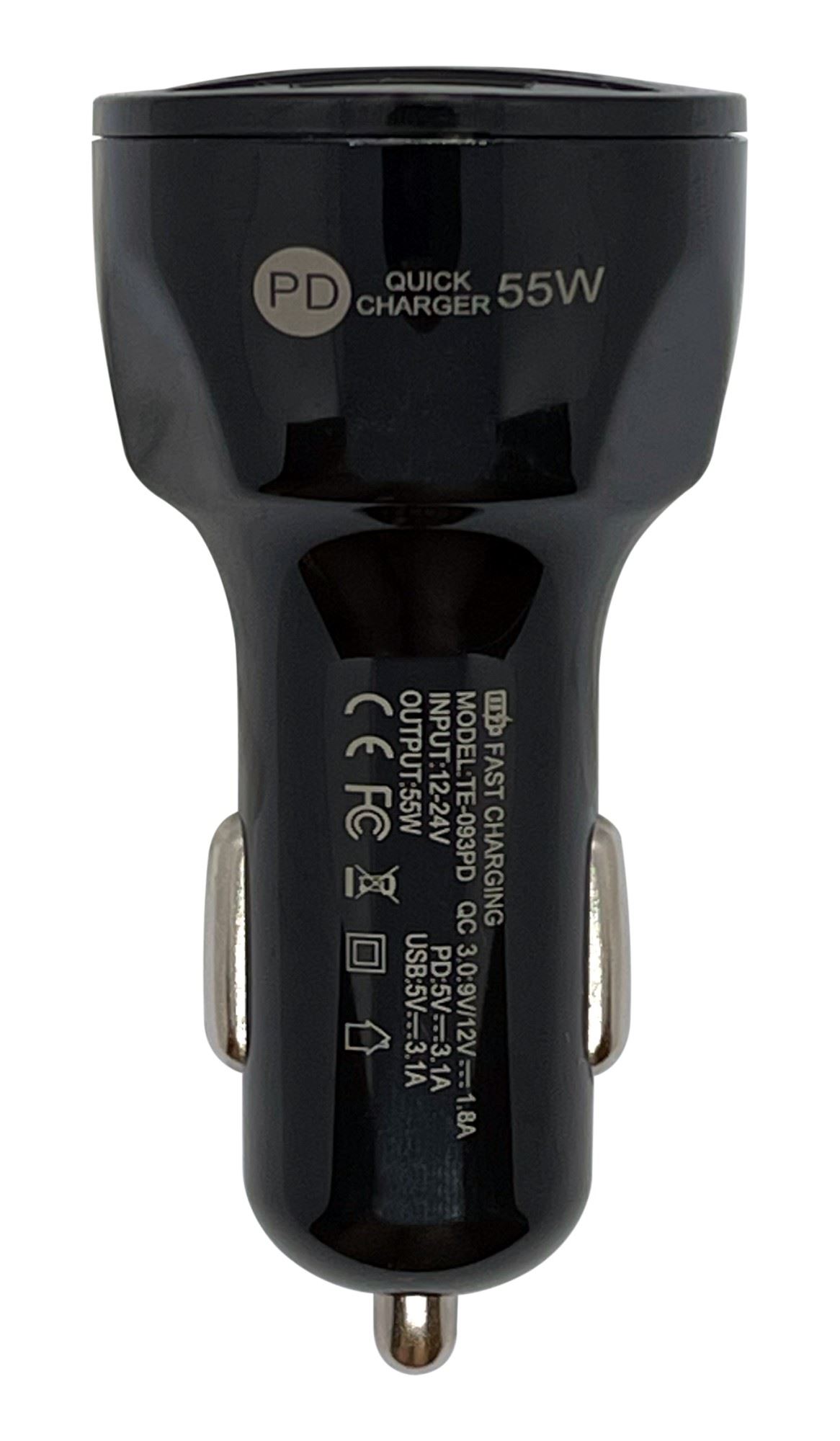 Автомобильное зарядное устройство XON UniLink Type-C 20W (PD20) + QC3.0 + 5V/3.1A Black (CU2A1C20WB 3449)