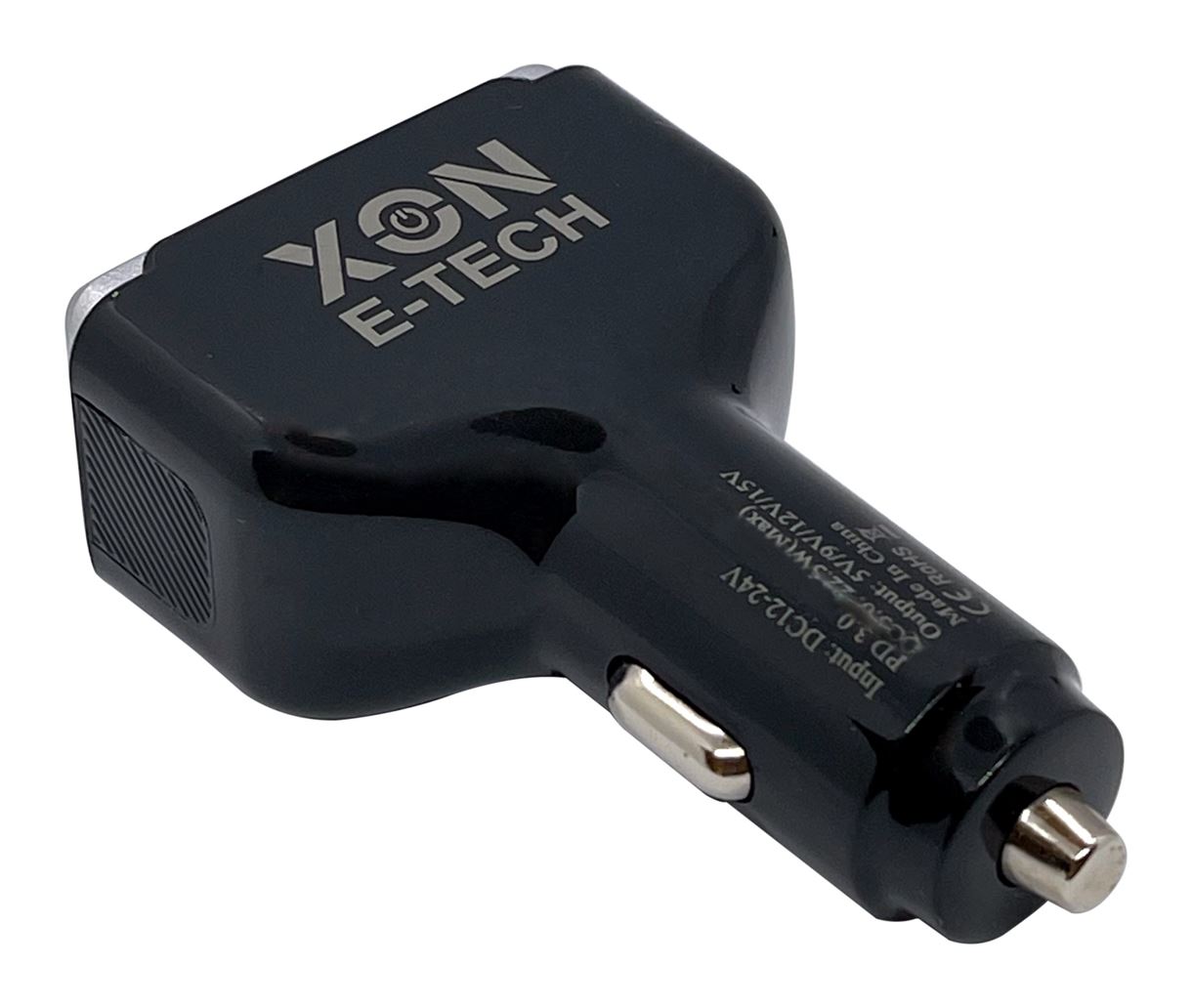 Автомобильное зарядное устройство XON MaxCharge Type-C 82.5W (2 x Type-C PD30 + Type-A 15V/1.5A) Black (CM1A2C82WB 3500)