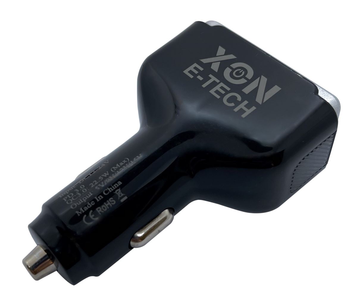Автомобильное зарядное устройство XON MaxCharge Type-C 75W (Type-C PD30 + 2 x Type-A 15V/1.5A) Black (CM2A1C75WB 3517)