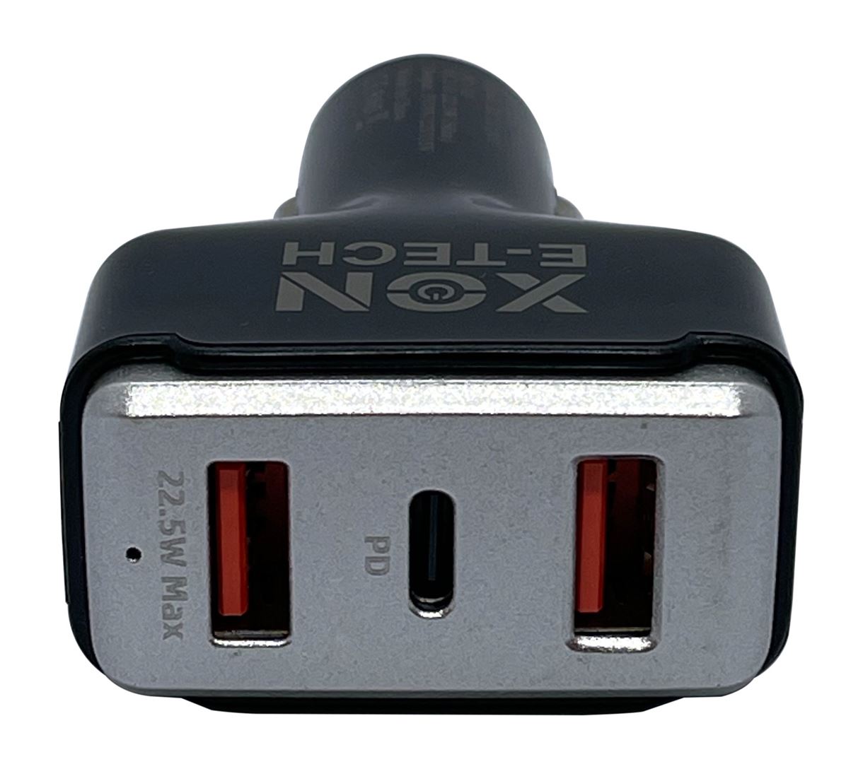 Автомобильное зарядное устройство XON MaxCharge Type-C 75W (Type-C PD30 + 2 x Type-A 15V/1.5A) Black (CM2A1C75WB 3517)
