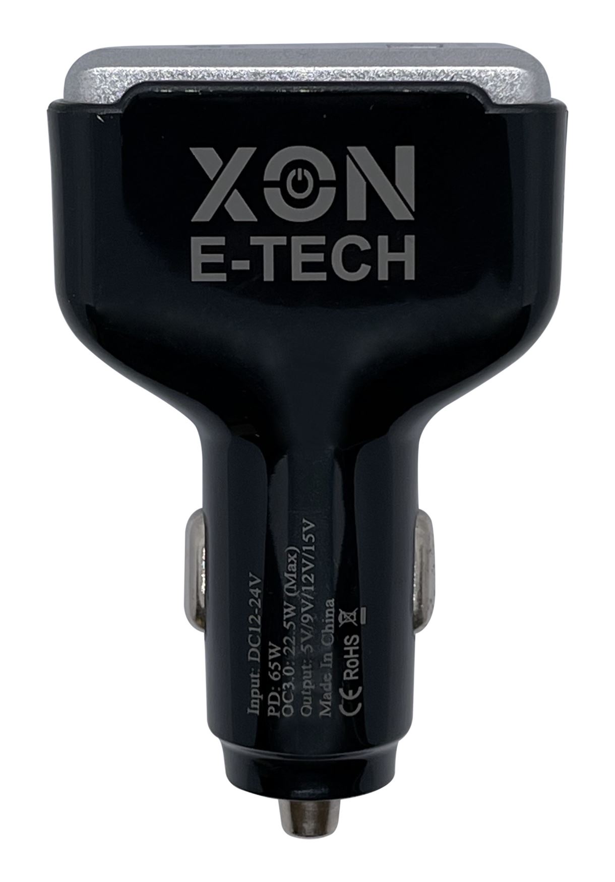 Автомобильное зарядное устройство XON MaxCharge Type-C 87.5W (Type-C PD65 + Type-A 15V/1.5A) Black (SC42CL6W1B 3524)
