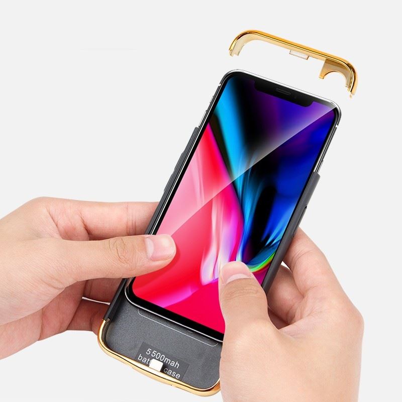 Чехол-аккумулятор XON PowerCase для iPhone XR 6000 mAh Черный/Золотой (PCBS1110460G 2520)