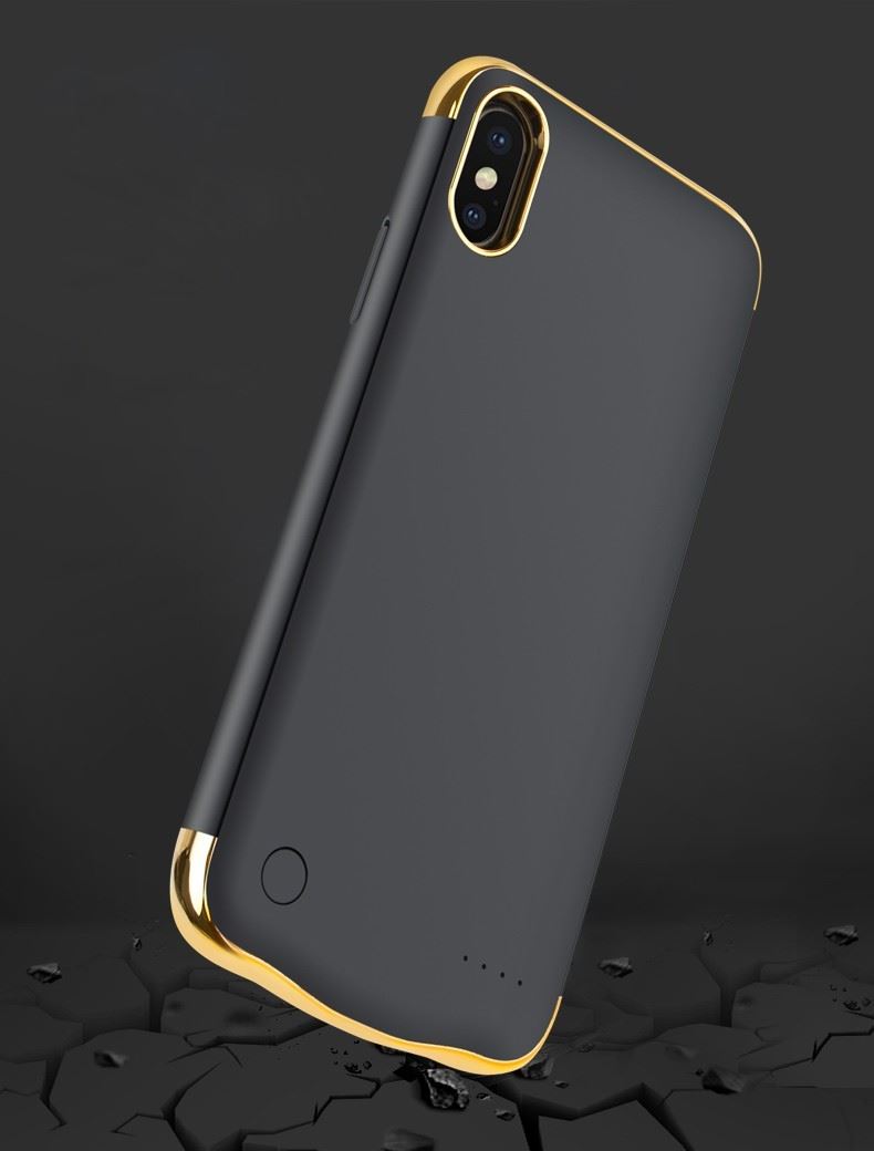 Чехол-аккумулятор XON PowerCase для iPhone XS Max 6000 mAh Черный/Золотой (PCBS1110360G 2070)
