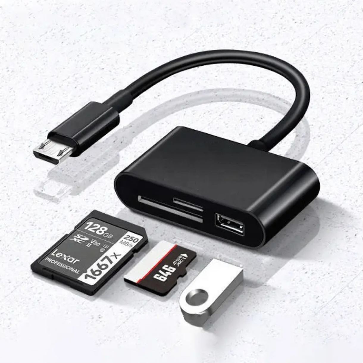 USB-хаб XON SmartLink SD + USB2.0 Black (XUAHP030012B)