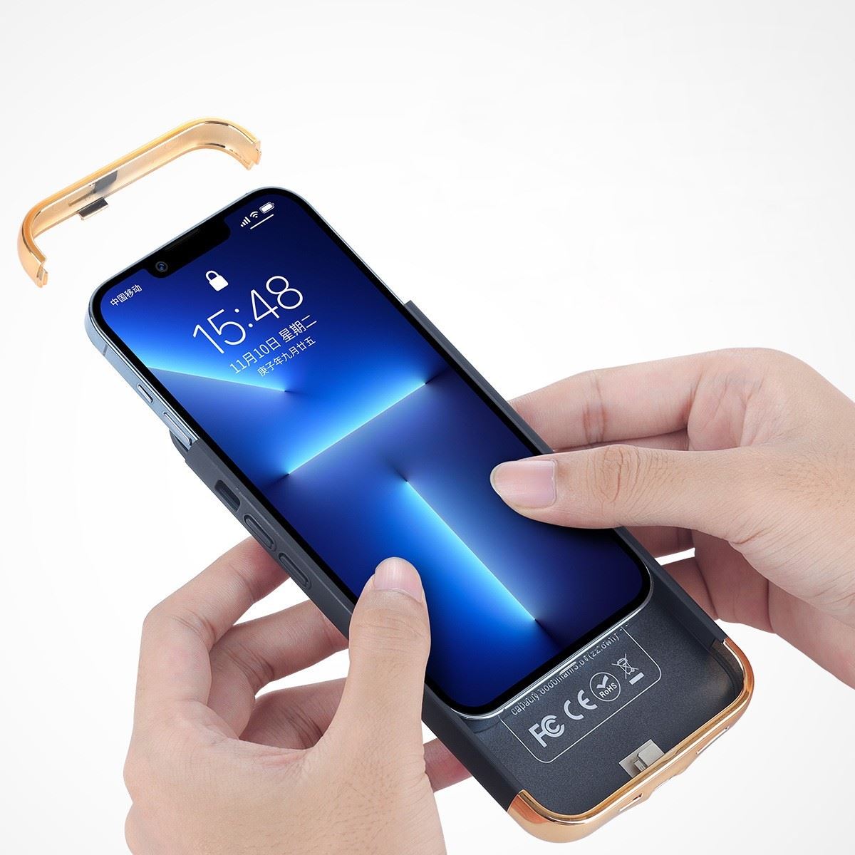 Чехол-аккумулятор XON PowerCase для iPhone 13 Mini 3500 mAh Black/Gold