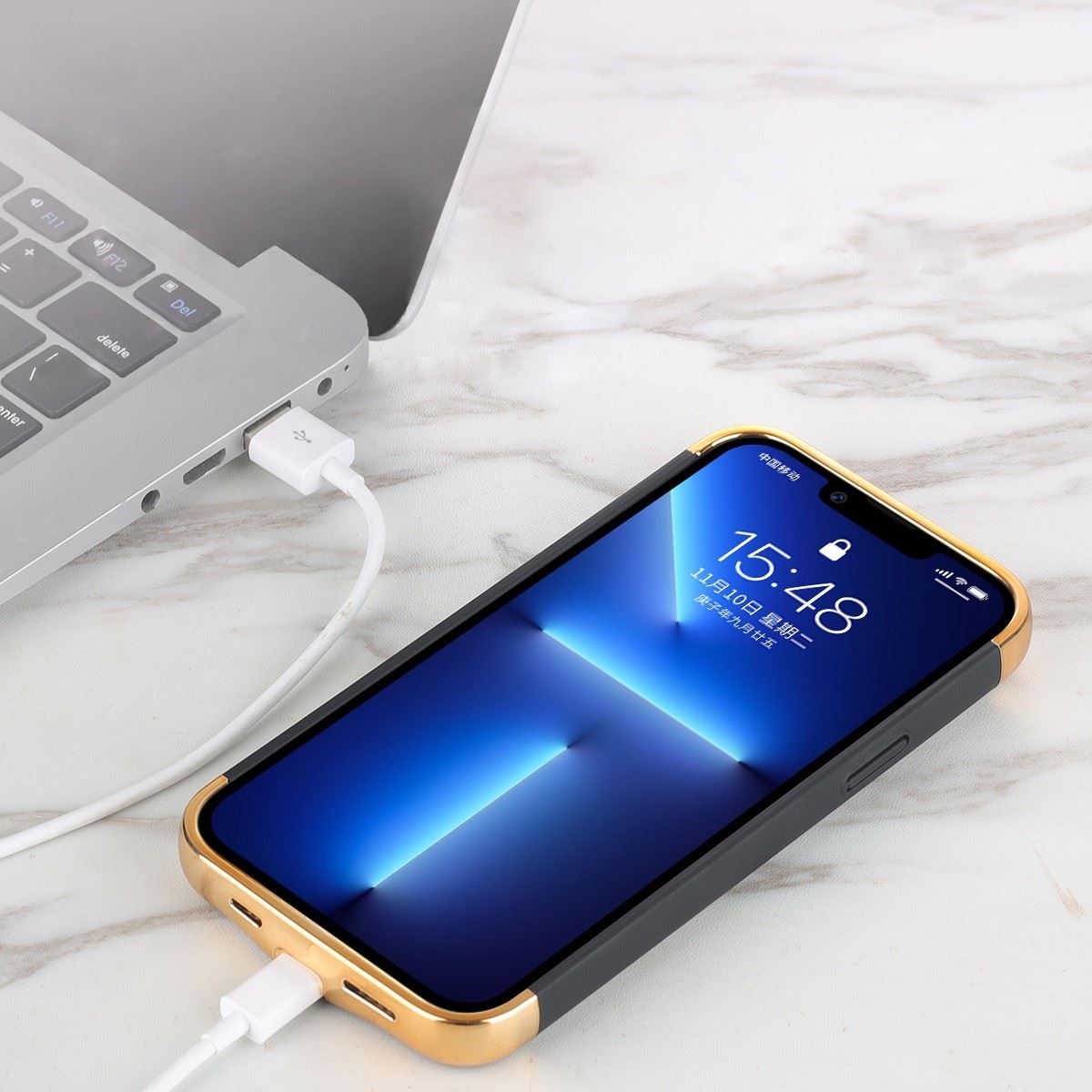 Чехол-аккумулятор XON PowerCase для iPhone 13 Pro 5500 mAh Черный/Золотой (PCBS1113355G 2940)