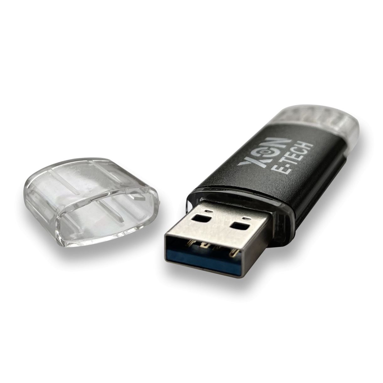 Флеш-накопичувач XON FlashDrive DuoConnect 128GB (USB 3.0 + USB Type-C) Black (LWU128)