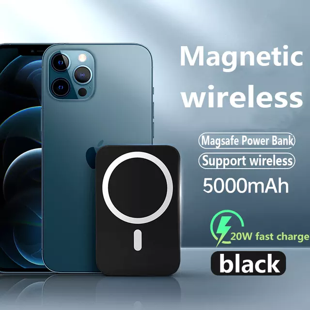 Портативна бездротова батарея XON PowerBank Magsafe X1 5000 mAh Black