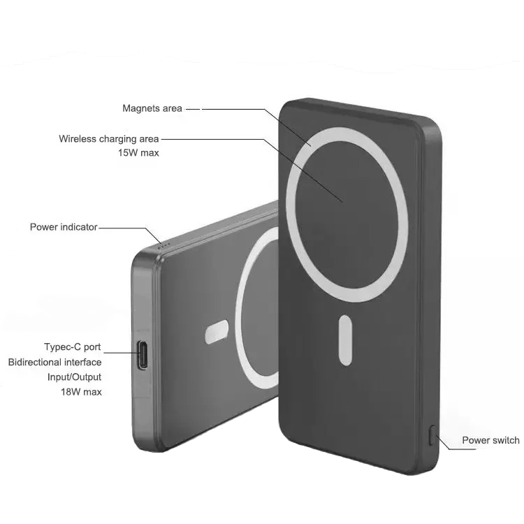 Портативная беспроводная батарея XON PowerBank Magsafe X1 10000 mAh Black