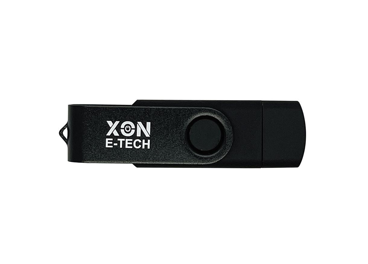 Флеш-накопичувач XON FlashDrive DuoConnect 128GB (USB 2.0 + USB Type-C) Чорний (FX2DR128PB 7539)