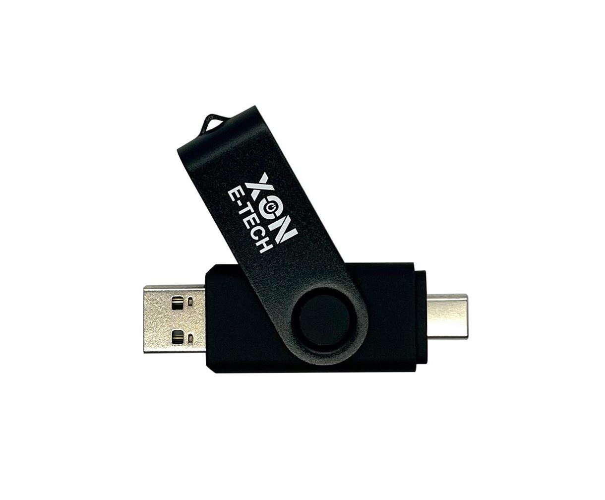Флеш-накопичувач XON FlashDrive DuoConnect 128GB (USB 3.0 + USB Type-C) Чорний (FX3DR128PB 7546)