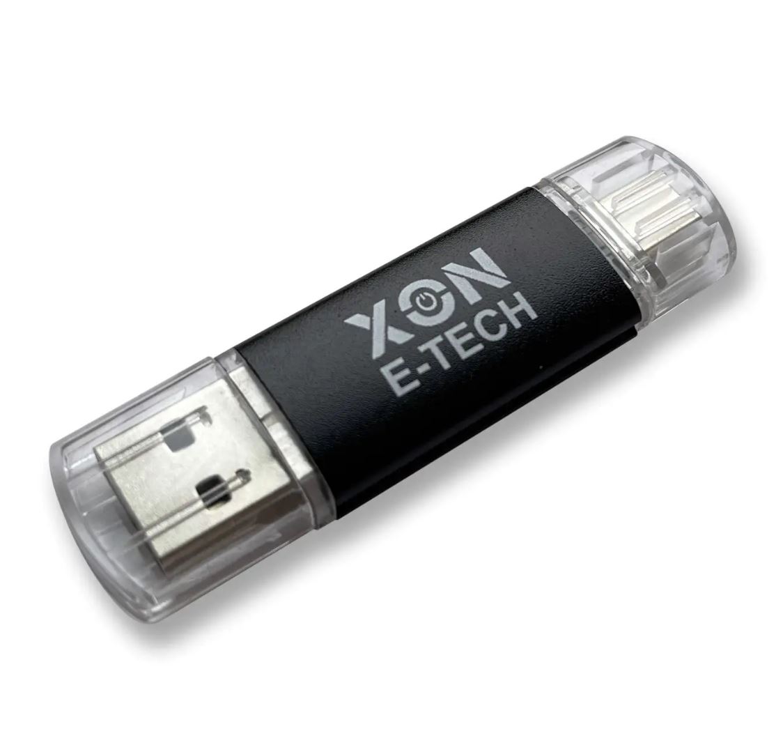 Флеш-накопичувач XON FlashDrive DuoConnect 128GB (USB 3.0 + USB Type-C) Чорний (FX3DX128MB 7577)