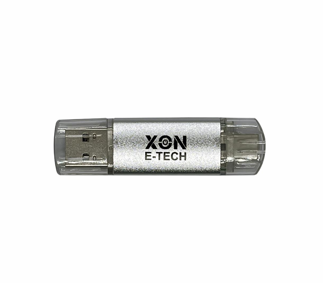 Флеш-накопичувач XON FlashDrive DuoConnect 128GB (USB 2.0 + USB Type-C) Сірий (FX2DX128MS 7591)