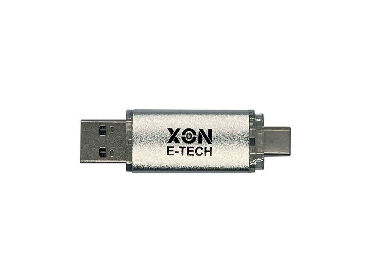 Флеш-накопичувач XON FlashDrive DuoConnect 128GB (USB 2.0 + USB Type-C) Сірий (FX2DX128MS 7591)
